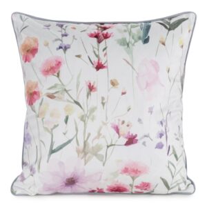 ArtFir Povlak na polštář VELVET 152 | bílá/růžová 45 x 45 cm