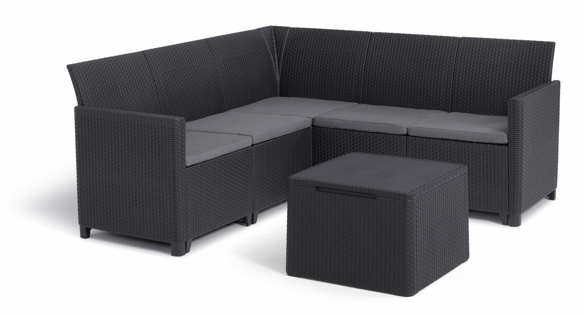 KETER Zahradní set MARIANNE 5 corner storage table | grafit