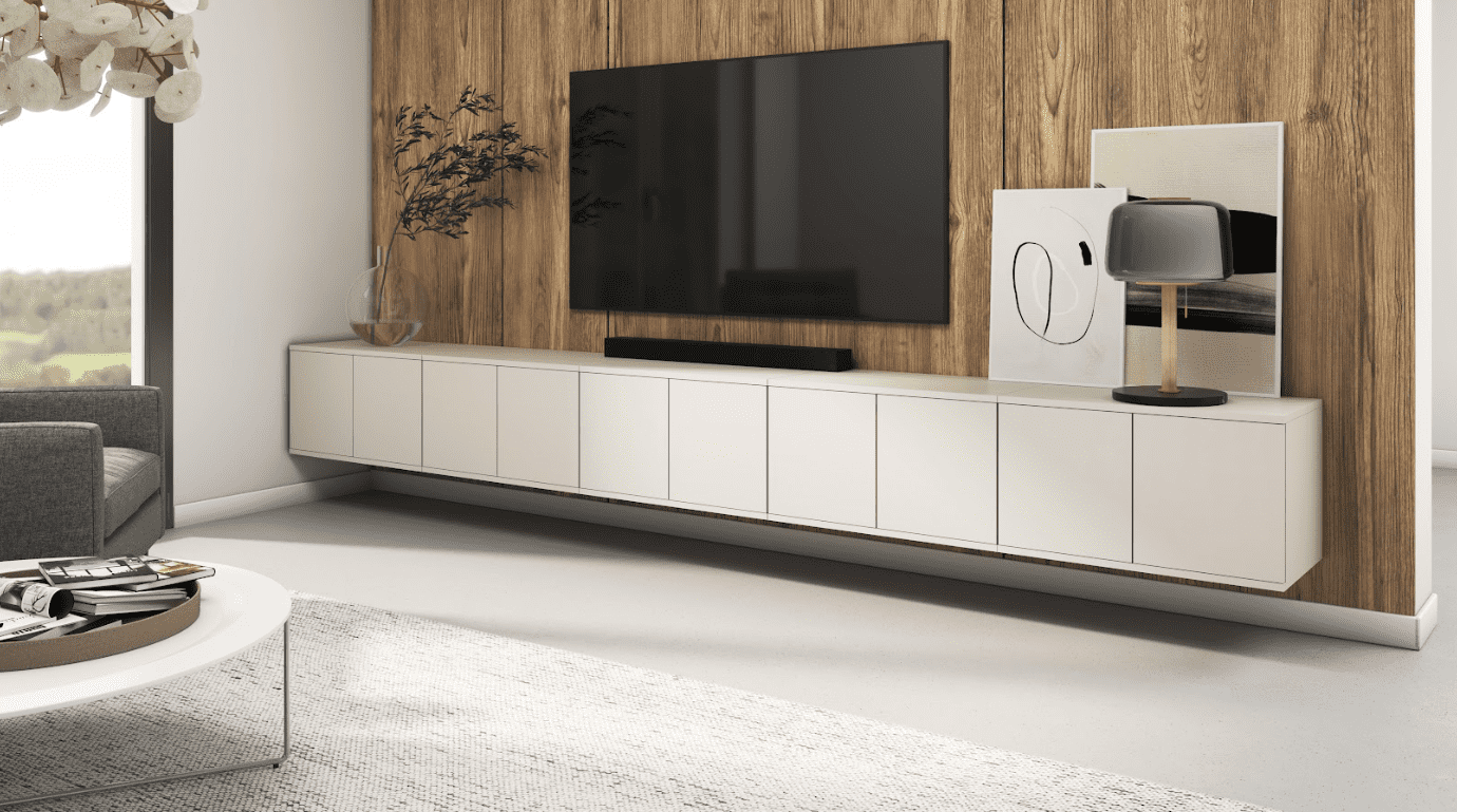 ArtPK Závěsný TV stolek BIANCO | 350 cm