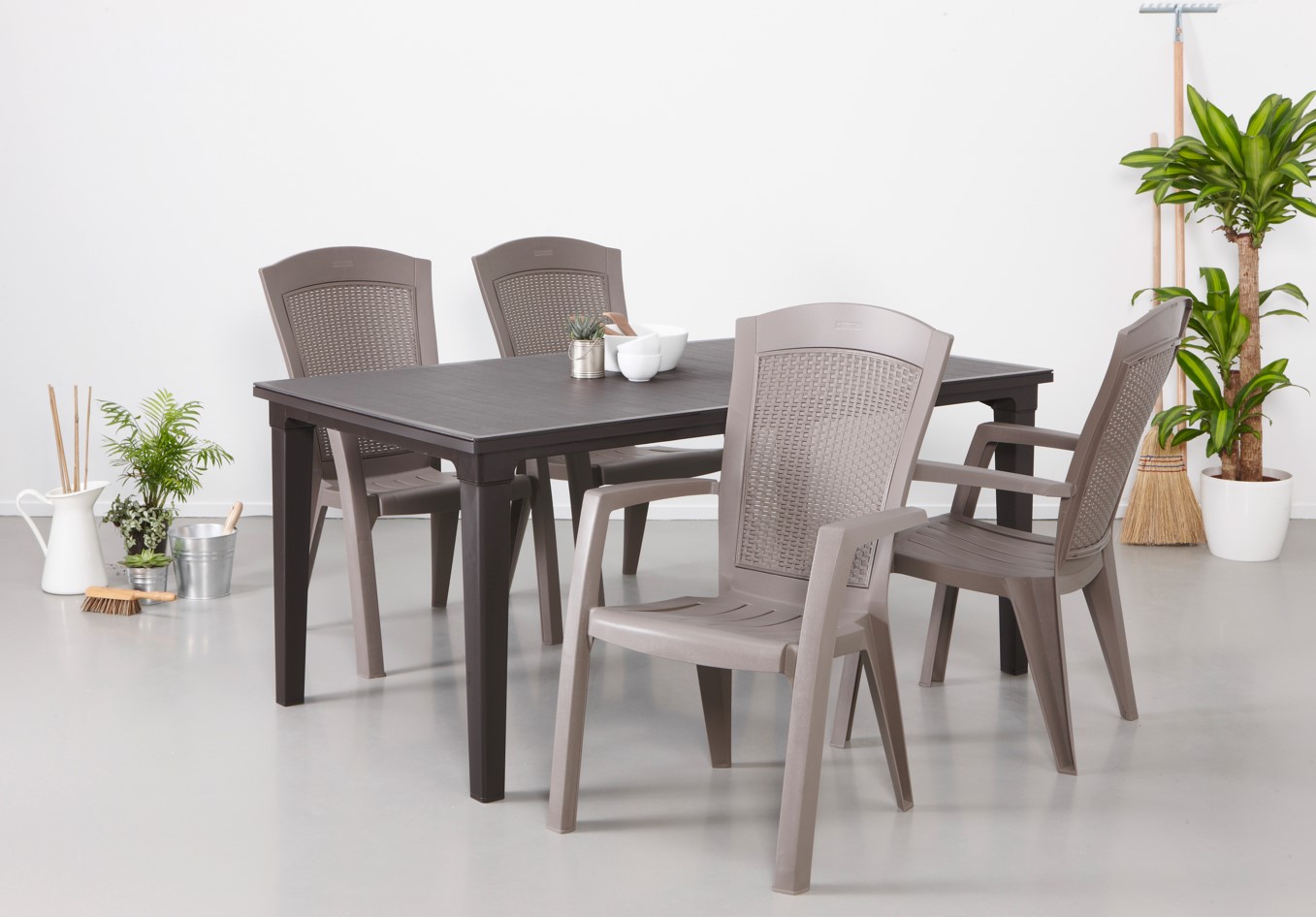 Elvisia Zahradní set FINN | hnědá/cappuccino