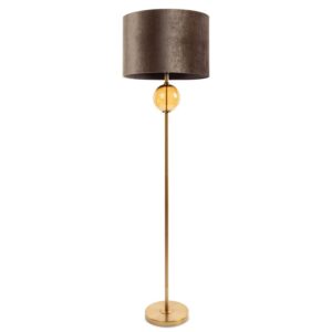 ArtFir Stojící lampa LEONA 03 | hnědá/zlatá 46 x 31 x 165 cm