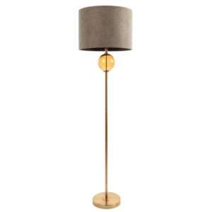 ArtFir Stojící lampa LEONA 04 | béžová/zlatá 46 x 31 x 165 cm