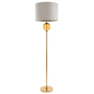 ArtFir Stojící lampa LEONA 06 | krémová/zlatá 46 x 31 x 165 cm