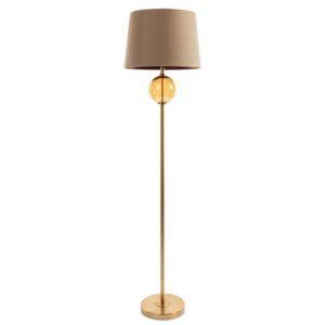 ArtFir Stojící lampa LEONA 08 | tmavě hnědá/zlatá 36 x 44 x 165 cm