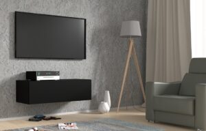 ARTBm Závěsný TV stolek BINGO 100 cm | černý mat