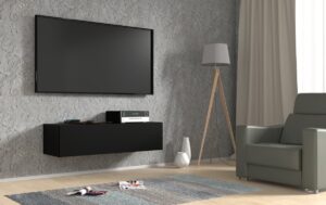 ARTBm Závěsný TV stolek BINGO 120 cm | černý mat