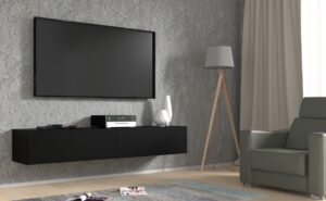 ARTBm Závěsný TV stolek BINGO 180 cm | černý mat