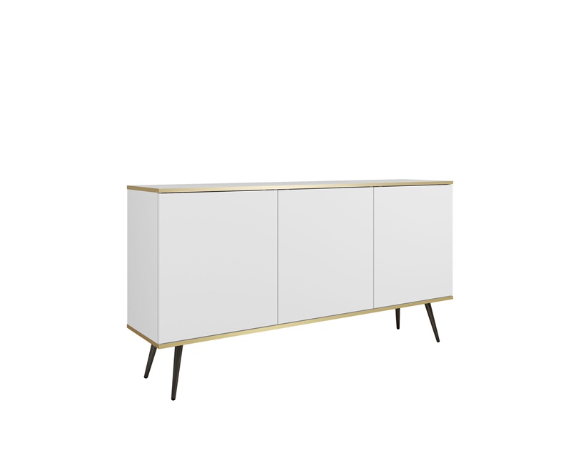 ArtPS Komoda BIJOU K-160 | bílá / černé nohy