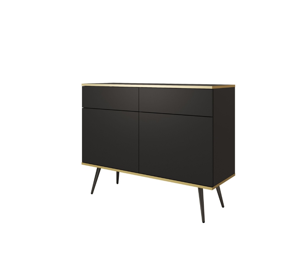 ArtPS Komoda BIJOU KSZ-107 | černá/černé nohy