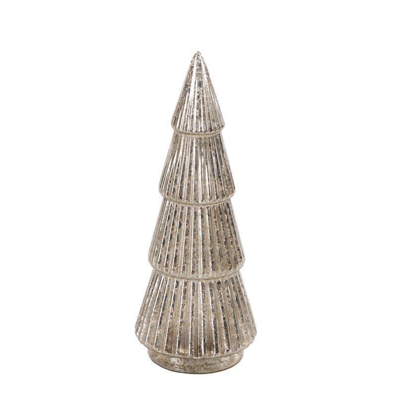 ArtFir Vánoční LED dekorace STROMEK 166 | zlatá 10 x 31 cm