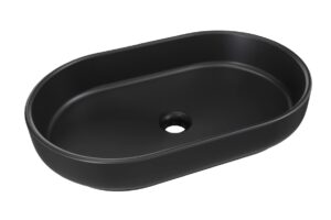 ArtCom Keramické umyvadlo RIVER 2 E-6594 ​​| černý mat 55 x 35 cm