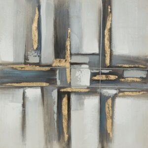 ArtFir Obraz ART 594 | šedá/zlatá 60 x 60 cm