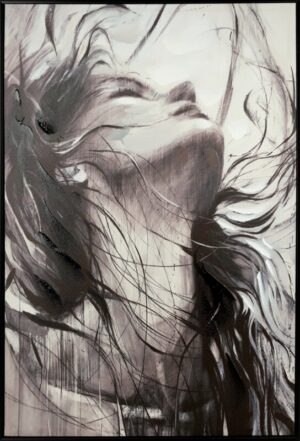 ArtFir Obraz WOMAN 546 | černá/šedá 60 x 90 cm