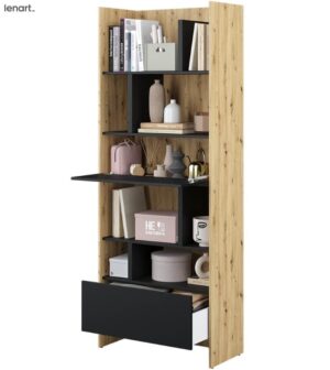 Dig-net nábytek Regál Lenart BED CONCEPT BC-22 | dub artisan / černá