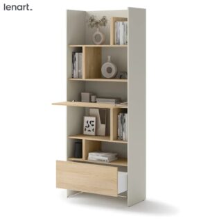 Dig-net nábytek Regál Lenart BED CONCEPT BC-22 | kašmír / dub nagano