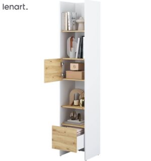 Dig-net nábytek Regál Lenart BED CONCEPT BC-23 | bílá / dub artisan