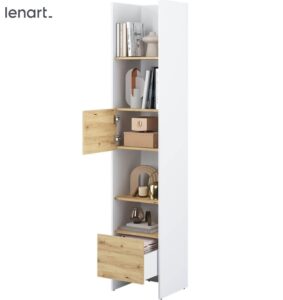 Dig-net nábytek Regál Lenart BED CONCEPT BC-23 | bílá / dub artisan