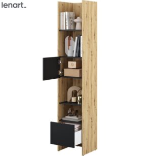 Dig-net nábytek Regál Lenart BED CONCEPT BC-23 | dub artisan / černá