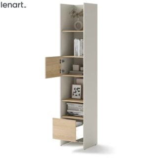Dig-net nábytek Regál Lenart BED CONCEPT BC-23 | kašmír / dub nagano