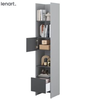Dig-net nábytek Regál Lenart BED CONCEPT BC-23 | šedá / grafit