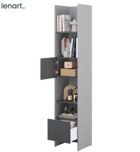 Dig-net nábytek Regál Lenart BED CONCEPT BC-23 | šedá / grafit