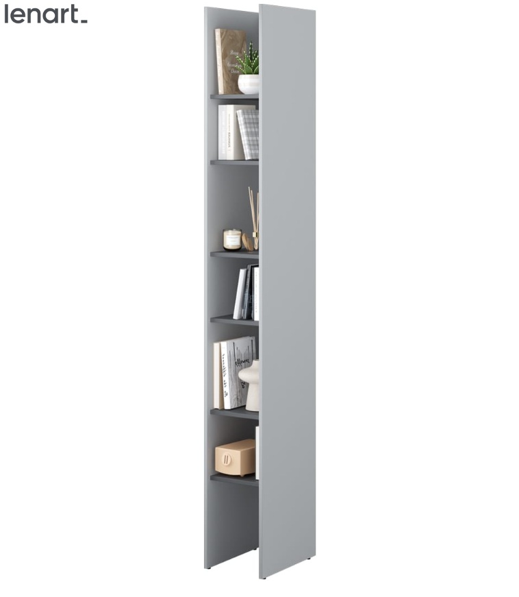 Dig-net nábytek Regál Lenart BED CONCEPT BC-24 | šedá / grafit