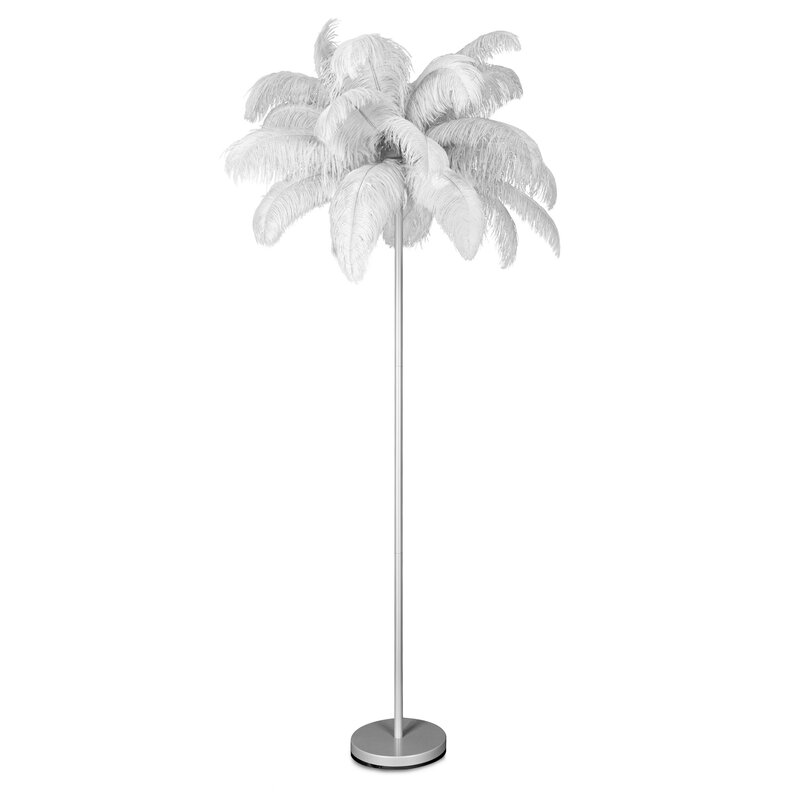 ArtFir Stojící lampa FERI 5 | stříbrná 95 x 180 cm