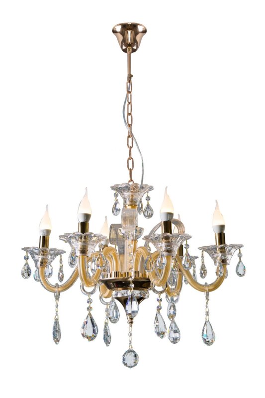 ArtFir Závěsná lampa GLITTER 02 | zlatá 70 x 52 cm