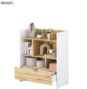 Dig-net nábytek Regál Lenart BED CONCEPT BC-25 | bílá / dub artisan