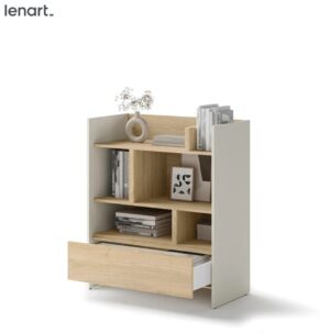 Dig-net nábytek Regál Lenart BED CONCEPT BC-25 | kašmír / dub nagano