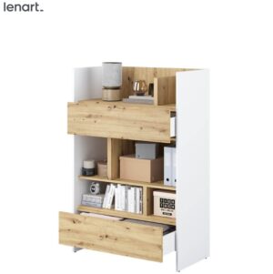 Dig-net nábytek Regál Lenart BED CONCEPT BC-26 | bílá / dub artisan