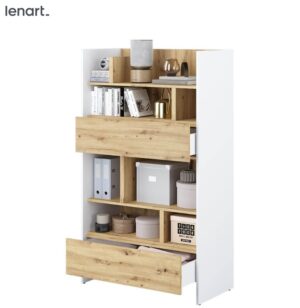 Dig-net nábytek Regál Lenart BED CONCEPT BC-27 | bílá / dub artisan