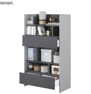 Dig-net nábytek Regál Lenart BED CONCEPT BC-27 | šedá / grafit