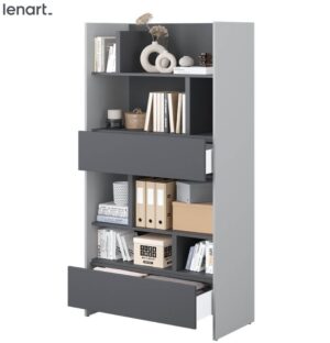 Dig-net nábytek Regál Lenart BED CONCEPT BC-28 | šedá / grafit