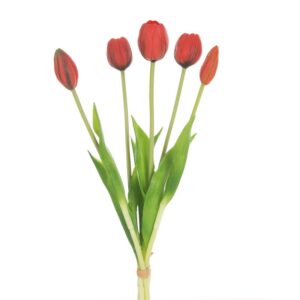 ArtFir Kytice umělých tulipánů NATU 473 | červená 41 cm