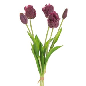 ArtFir Kytice umělých tulipánů NATU 474 | fialová 43 cm