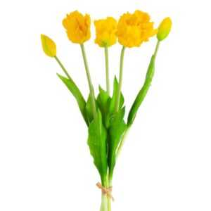 ArtFir Kytice umělých tulipánů NATU 474 | žlutá 43 cm
