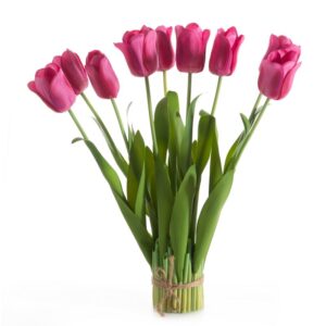ArtFir Kytice umělých tulipánů NATU 476 | cyklamenová 46 cm