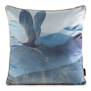 ArtFir Povlak na polštář VELVET 160 | bílá/modrá 45 x 45 cm