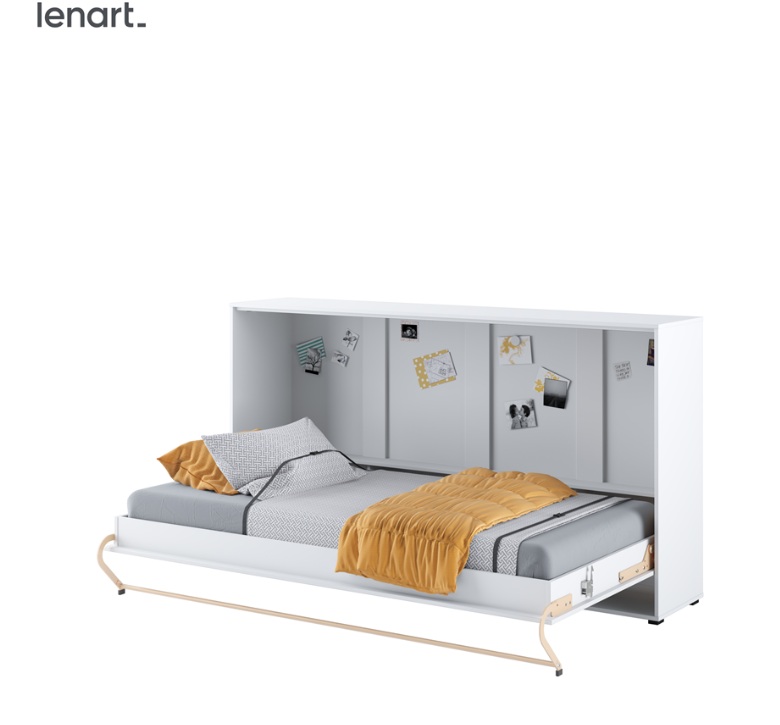 Dig-net nábytek Sklápěcí postel Lenart CONCEPT PRO CP-06 bílá | 90 x 200 cm