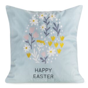 ArtFir Velikonoční povlak na polštář EASTER 11 | modrá/žlutá 45 x 45 cm