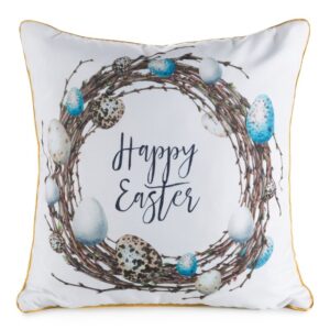 ArtFir Velikonoční povlak na polštář EASTER 51 | bílá/hnědá 45 x 45 cm