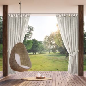 ArtFir Závěs na terasu GARDEN 3 PU | bílá/béžová 155 x 200 cm