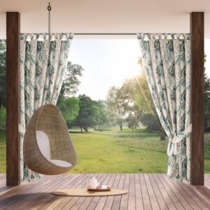 ArtFir Závěs na terasu GARDEN 7 PU | béžová/zelená 155 x 220 cm