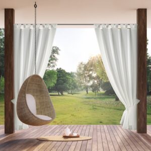 ArtFir Závěs na terasu GARDEN PU | bílá 155 x 260 cm