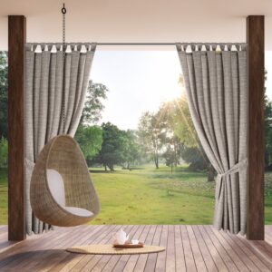 ArtFir Závěs na terasu GARDEN 10 PU | hnědá/krémová 155 x 240 cm