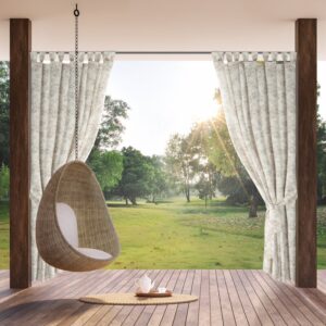 ArtFir Závěs na terasu GARDEN 12 PU | krémová/pudrová 155 x 260 cm