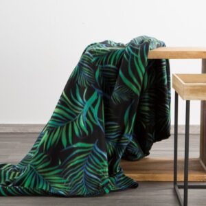 ArtFir Deka PALMS 01 | černá/zelená 150 x 200 cm
