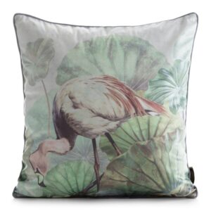 ArtFir Povlak na polštář VELVET 195 | zelená/půdrovorůžová 45 x 45 cm