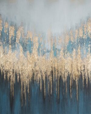 ArtFir Orbaz ART 445 | tmavě modrá/zlatá 80 x 100 cm